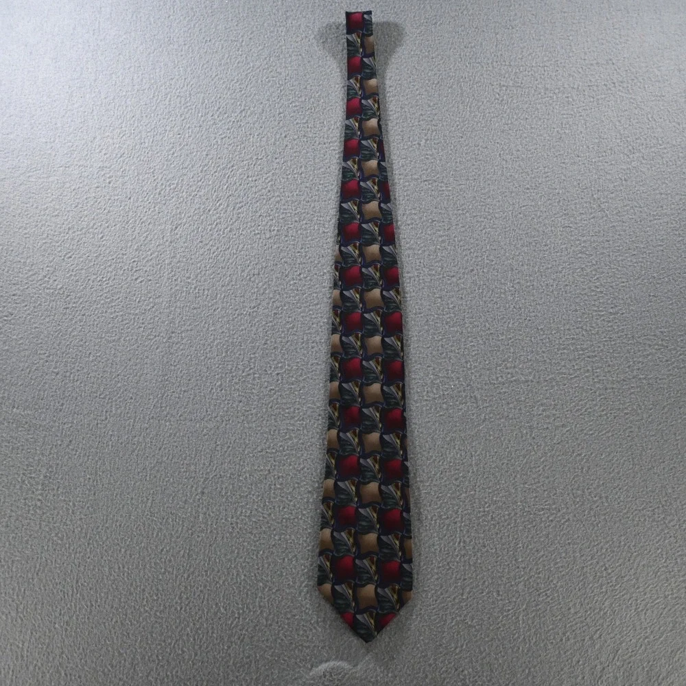 Martini Stonehenge Mens Cocktail Collection Silk Tie OS Multicolor Geometric 90s